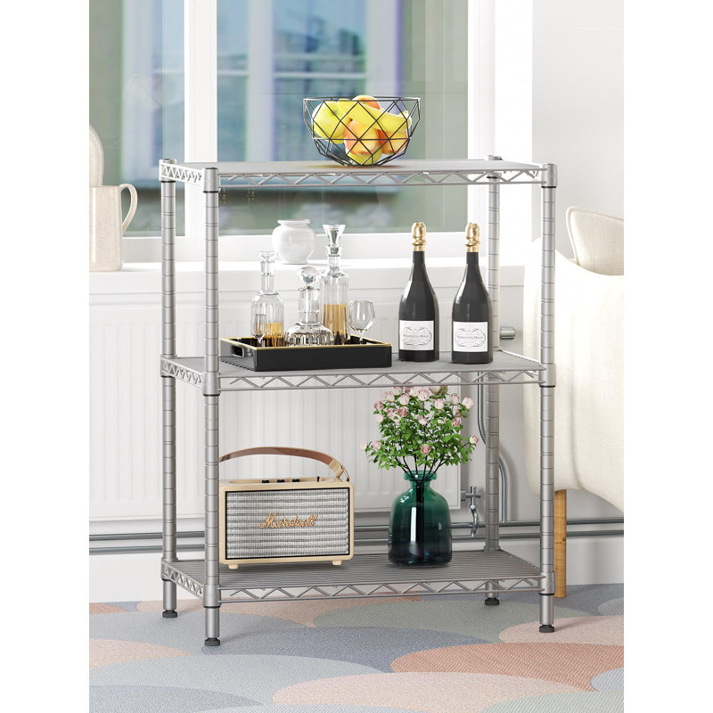 Tablettes de rangement réglables, Argent argent, H 69 po x l 21,25 po x P 11,41 po