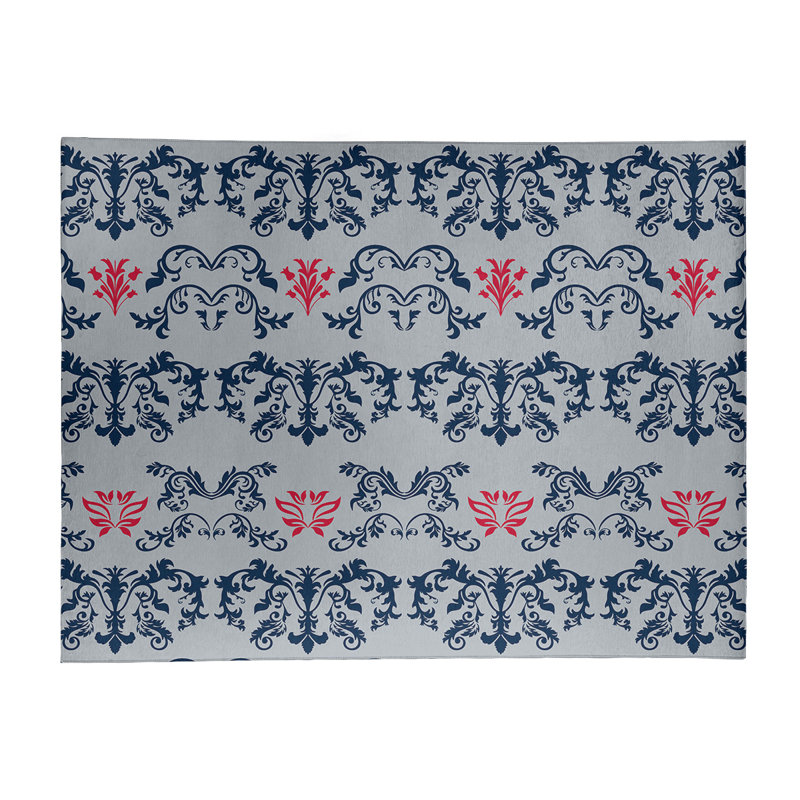 Damask Indoor Rug, Rectangle 9' x 12'