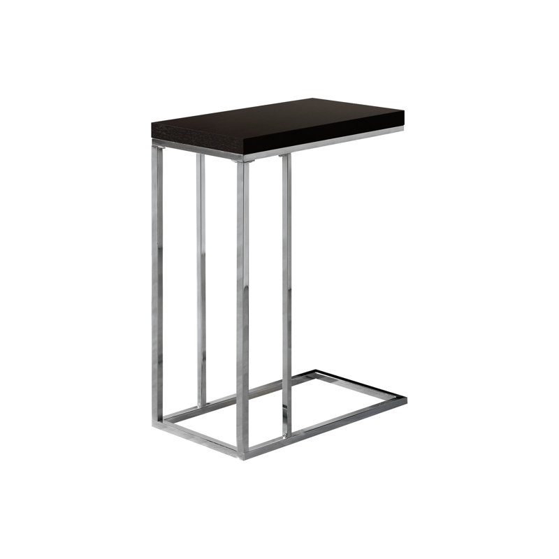 Table d'appoint en métal, stratifié, Capuccino, Chrome chrome