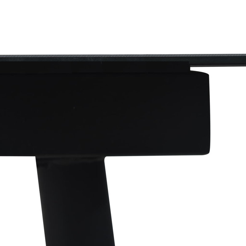 Bergwall Glass Top Metal Base Dining Table, 74cm H x 80cm W x 150cm L