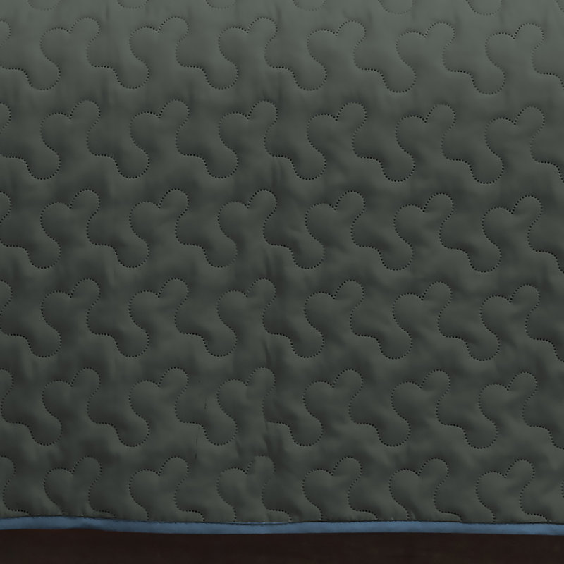 Adriean Polyester Quilt, Twin Quilt + 1 Sham, Gray