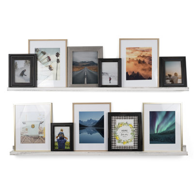 Paulownia Picture Ledge Wall Shelf