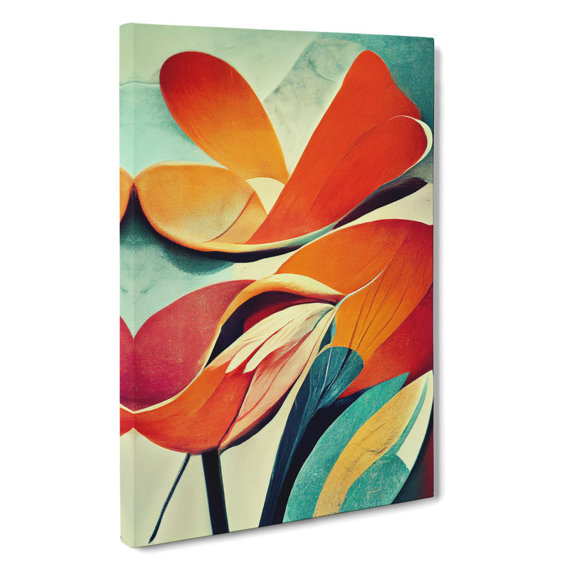 Flowers Abstract No.2 - Wrapped Canvas Print, 50cm H x 35cm W x 3cm D