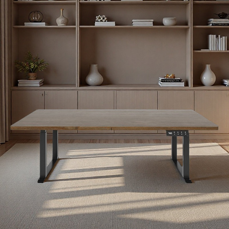 Height Adjustable Rectangular Computer Desk, 46.85" H x 70.87" W x 31.5" D