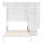 Grand lit escamotable mural avec armoire supérieure, tablettes et garde-robe-777623828