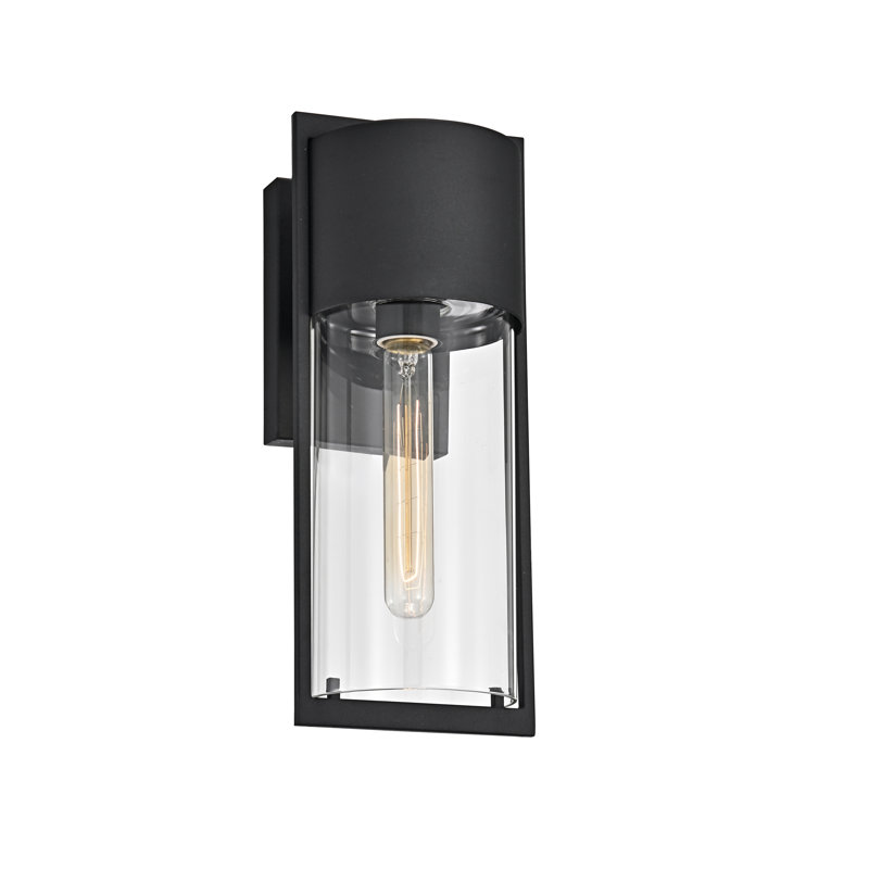 Plafonnier encastré d'extérieur 1 lumière H 9 po Kridia, Noir texturé