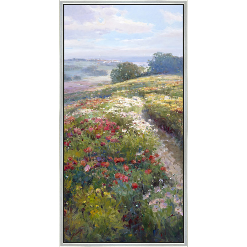 «Windswept Bloom», H 74 po x l 38 po, Argent argent