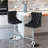 Rondel Swivel Upholstered Adjustable Height Counter Stool with Solid Wood Frame-1628223324