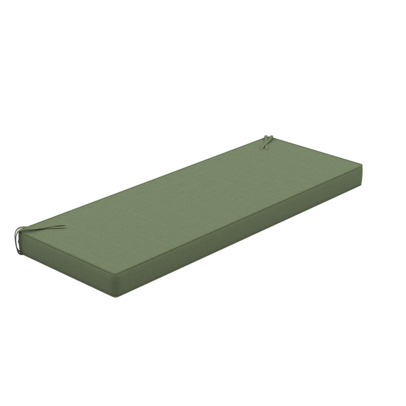 Sunbrella® Outdoor Bench Seat Cushion, 48" W x 18" D, Canvas Fern