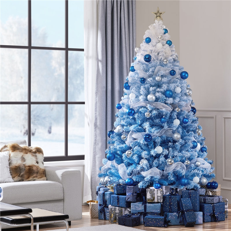 Arbre de Noël artificiel floqué Lake Lake, 7.5', Non pré-éclairé