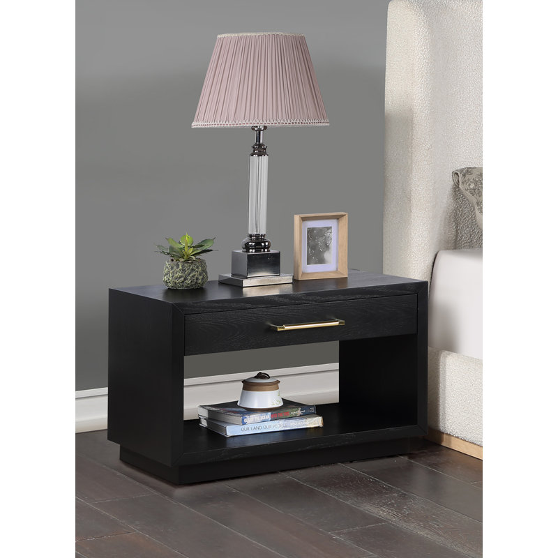 Avery 1 - Drawer Nightstand, Black