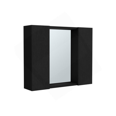 Artemisa Medicine Cabinet, Double Door, Mirror, One External Shelf  -Black