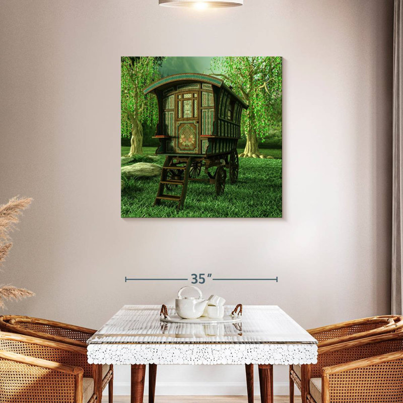 Mehar Ornate Gypsy Wagon, 36" H x 36" W