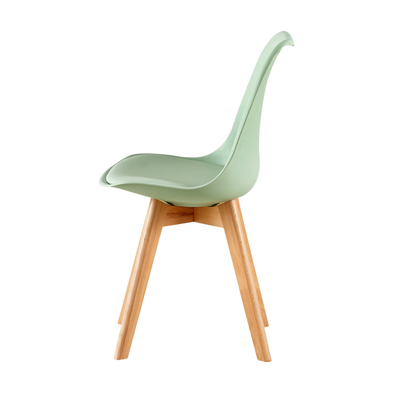 45.5cm H Upholstered Side Chair, Tea Green/Grey