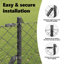 Vidaxl Chain Link Fence With Posts Steel-116798011-116798013