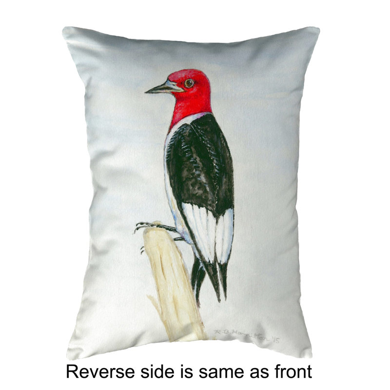  Housse et insert de coussin rectangulaire Redheaded Woodpecker