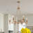6-Light Transitional Wheel Chandelier