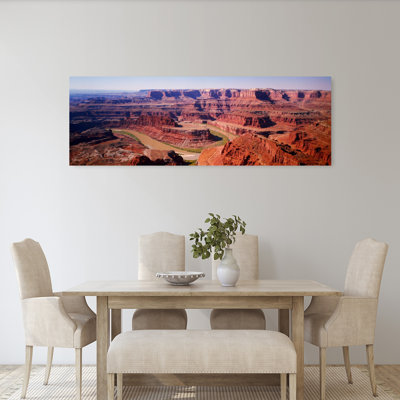 Rivière qui coule à travers un canyon, Parc national de Canyonlands, Utah, États-Unis, paysage contemporain abstrait, art mural