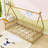 Twin Tent-Shaped Floor Bed With Guardrails-2140878712