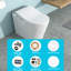 Toilette intelligente avec bidet - capteur de pied à chasse d'eau, siège chauffant, séchoir à air chaud, affichage à DEL, diverses méthodes de lavage Ouverture et fermeture automatiques intelligentes, lavage à l'eau, nuit