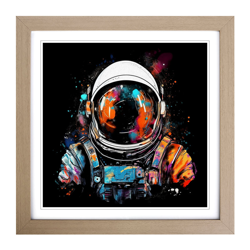 Single Picture Frame Print on Wood, Oak