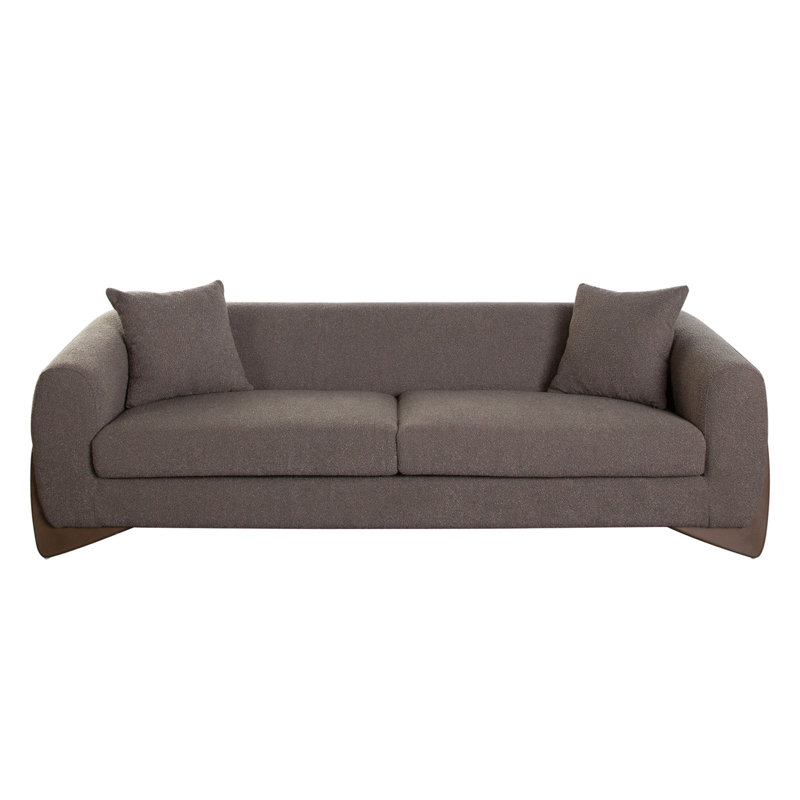 Ryder 92" Sofa In Toffee Polyester Fabric
