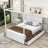 Hermelindo Full Size Wood Canopy Bed with Four Drawers-1233211850