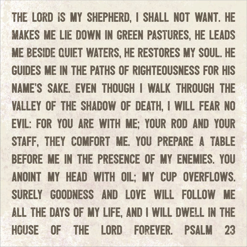 «The Lord Is My Shepherd» par Lauren Rader, art mural encadré
