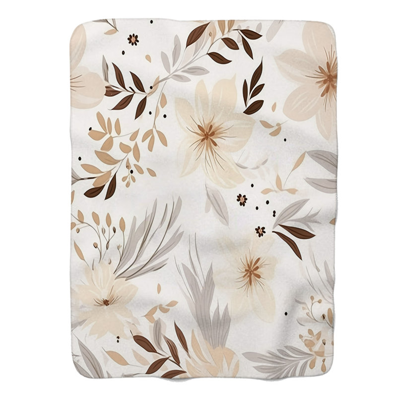 Rustic Leaves - 1 pièce Sherpa Premium, Grand lit