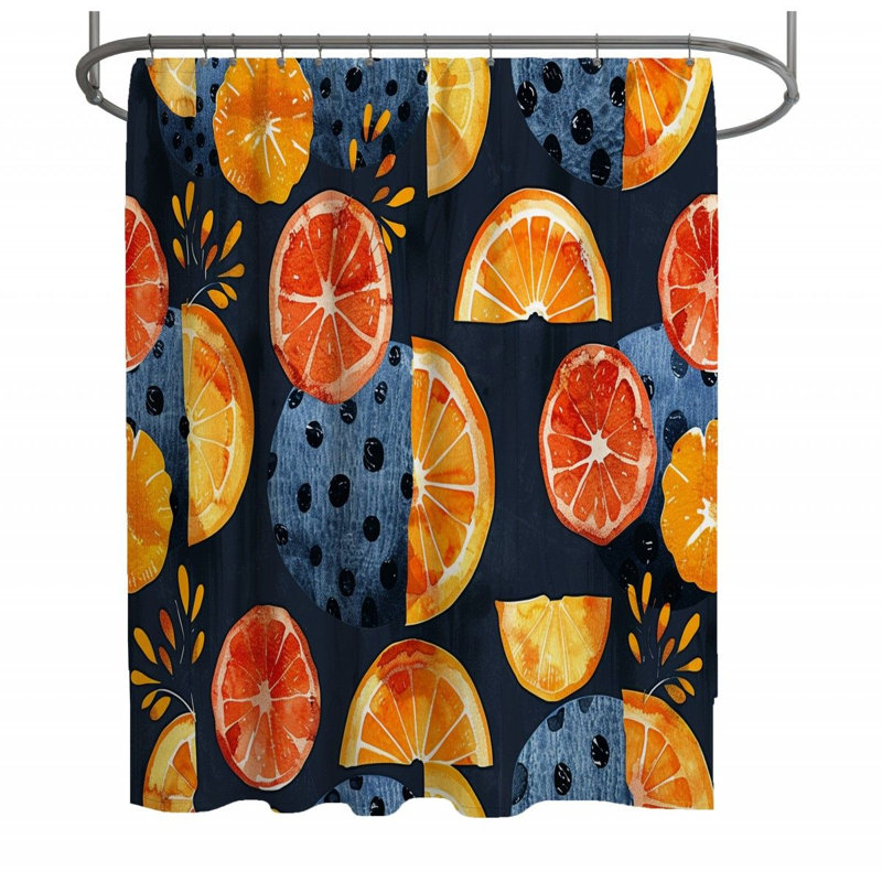 Catelin Geometric Shower Curtain, 93" H x 70" W