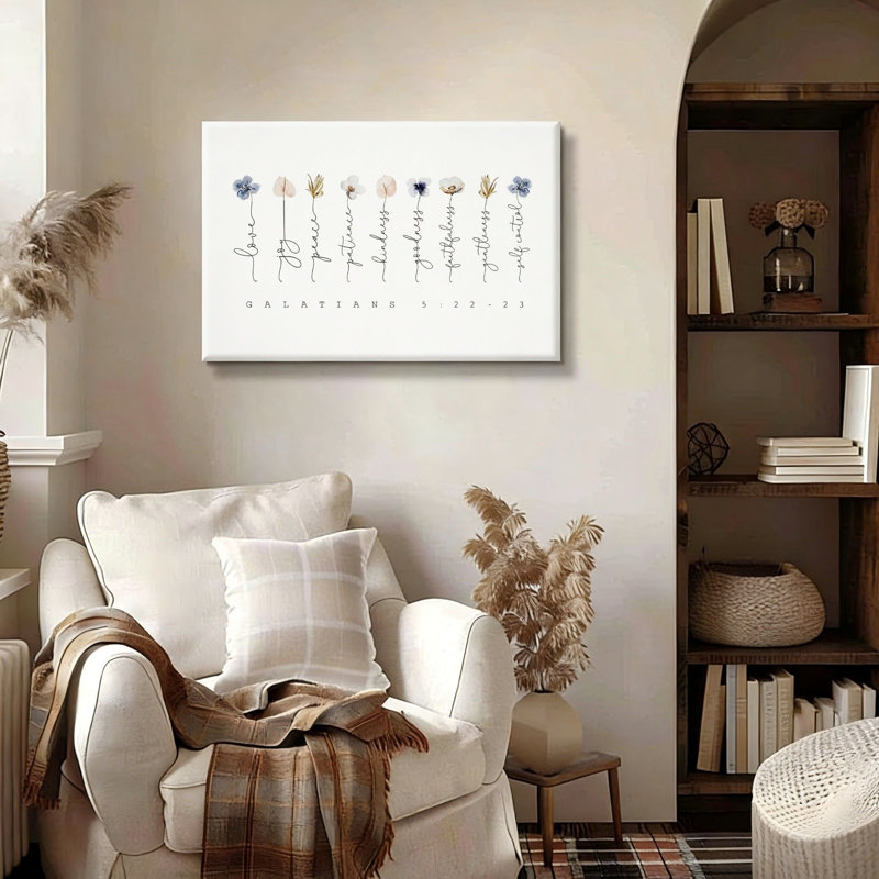 «Blue Minimalist Flower», art mural encadré en bois à l'arrière, 30 L x 20 l