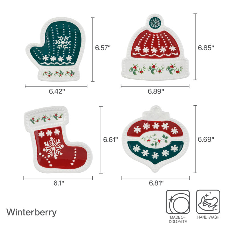 Pfaltzgraff Winterberry Accent Plates, Set of 4