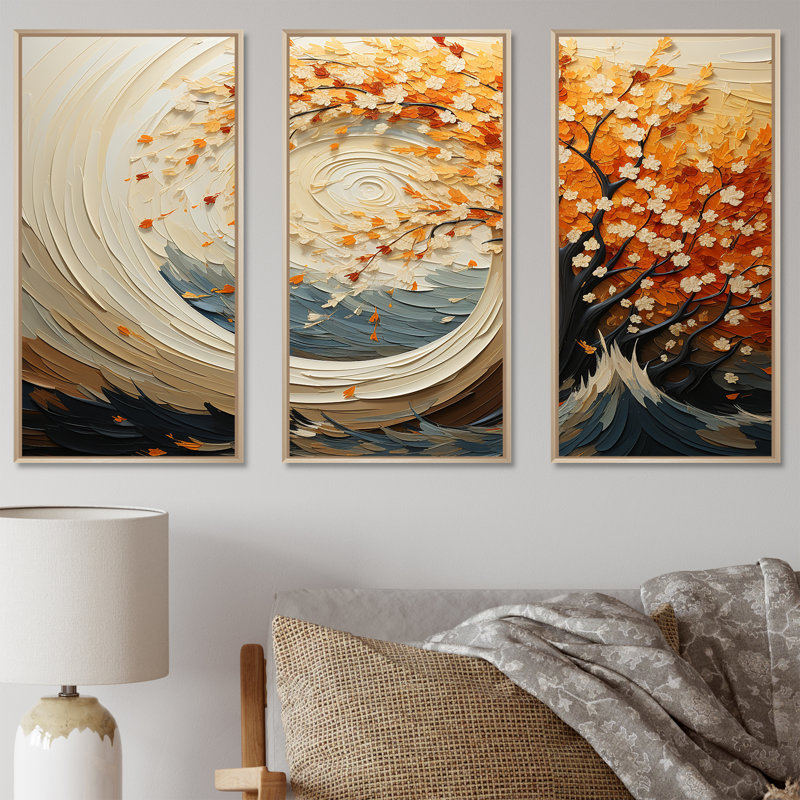 Ensemble de salon Karmas Wheat Whirl Meadow II - Meadow, Cadre naturel flottant, H 28 po x l 36 po x P 1 po