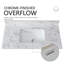 Bathroom Vanity Top,Sintered Stone Carra   Barthroom Vanity Sink Tops With Rectangular Undermount Ceramic Sink With Vanity Backsplash, Three Faucet Hole Bathroom Vanity Countertop