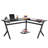 Cassey L-Shaped Metal Base Computer Desk
