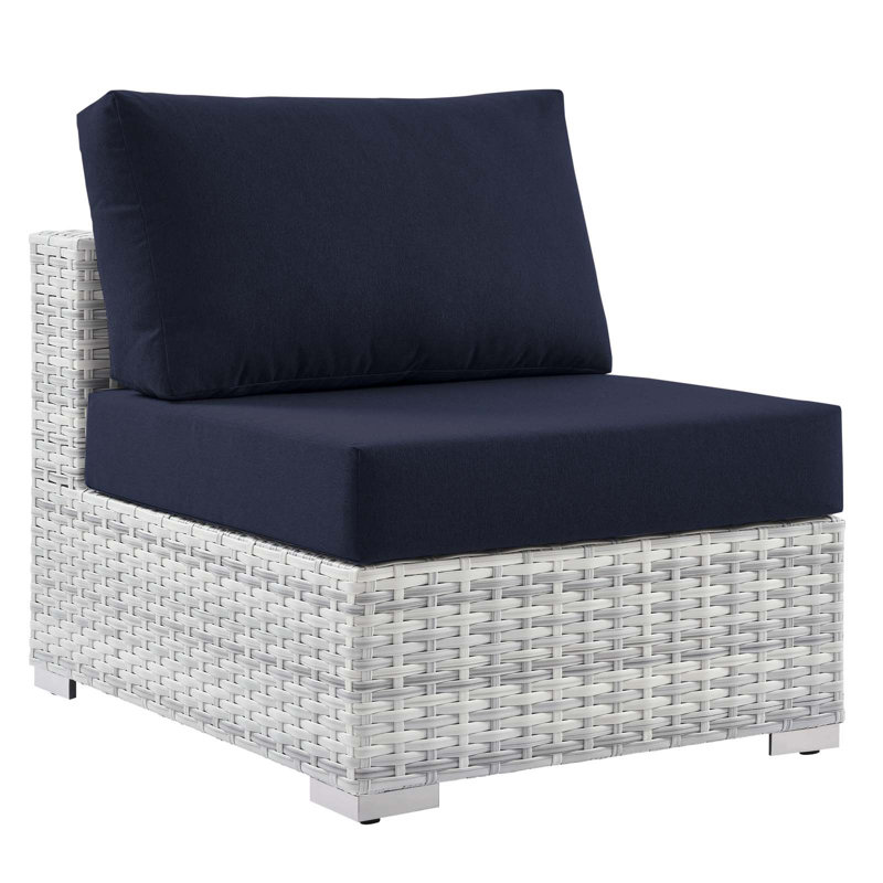 Fauteuil d'extérieur sans accoudoirs Convene, Sunbrella® bleu marine