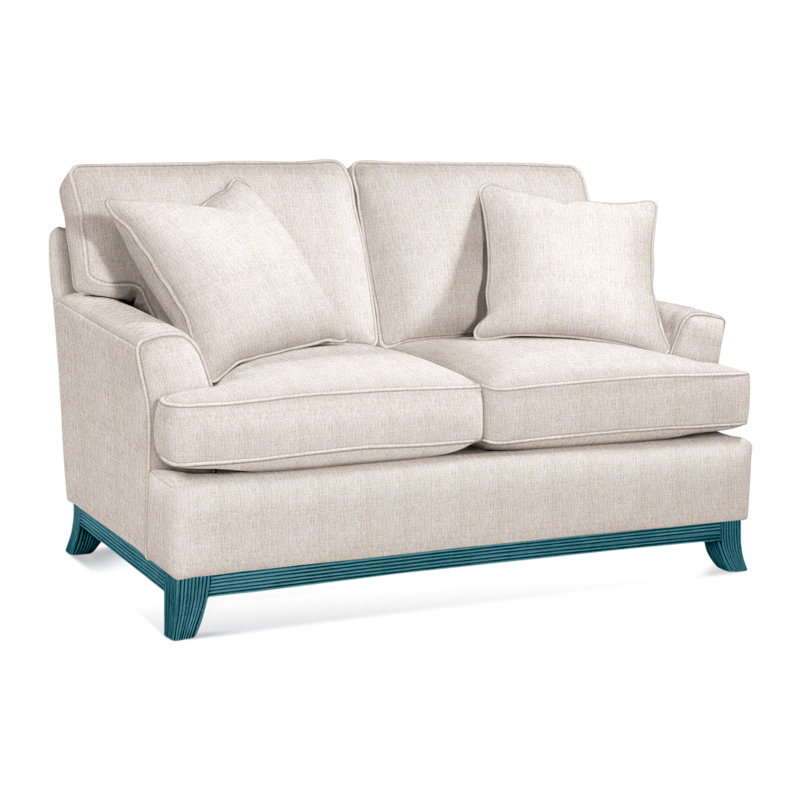 Oaks Way Loveseat, White Sugar Performance; 0863-91, Coffee Finish