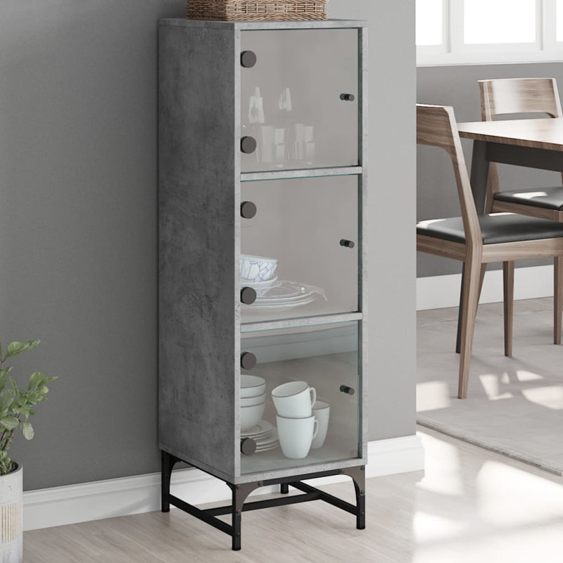 Calianna Display Cabinet, Concrete Grey