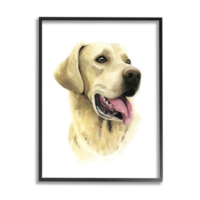 " Labrador Retriever Energetic Portrait Expression Canine Pet Painting " by Grace Popp