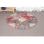 Petits tapis 3,3 x 3,3 pi, tapis rétro, tapis rouge, tapis Oushak, tapis tissés à plat, tapis turc