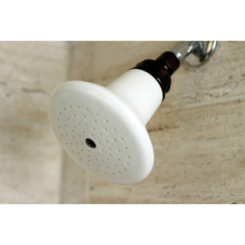 Kingston Brass Victorian 5-1/8-Inch Round Raindrop Ceramic Shower Head, Oil Rubbed Bronze
