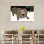 Curious Bear In Snow Playful Abstract Contemporary Bear Forest Wildlife Wall Art Print by Carla Daly - Wrapped Canvas Print-612216371