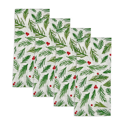 Ensemble de 4 serviettes de table Lenox Merry & Bright