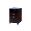 Bureau à domicile avec panneau de modestie et classeur détaché sur roulettes verrouillables avec deux tiroirs