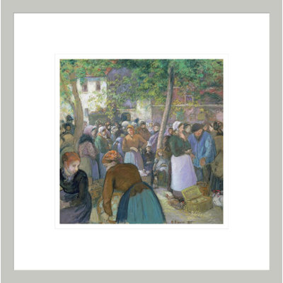 «Poultry Market at Gisors» par Camille Pissarro, impression giclée sur cadre