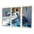 Toile avec cadre flottant or