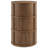 Clement Round Pedestal Stand Storage Table With Sliding Tambour Doors
