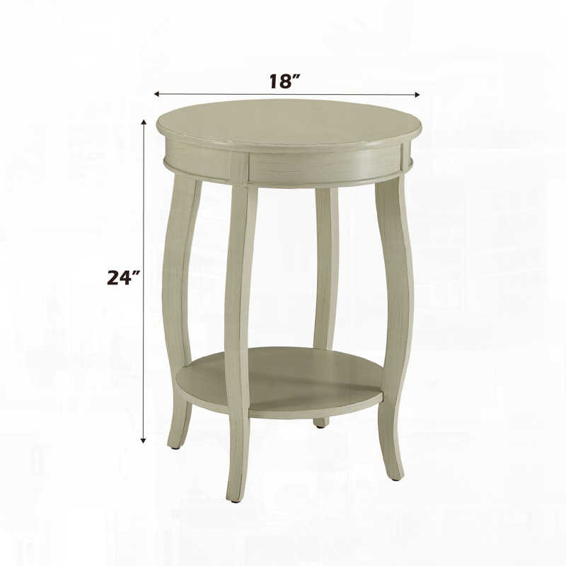 Aberta End Table, Antique White
