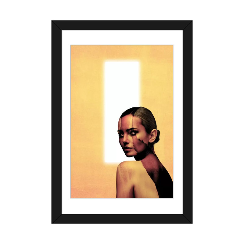 "Zealot" par Adam Priester, impression sur toile, H 24 po x l 16 po x P 1 po, Papier d'art encadré noir, Blanc