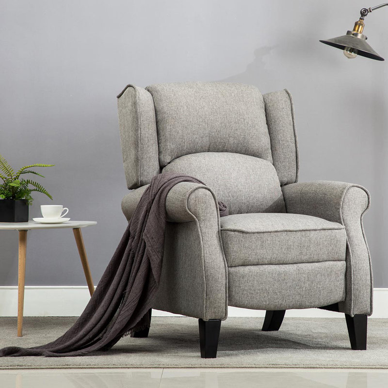 Lynnwood 80cm Wide Wing Chair Recliner, Grey